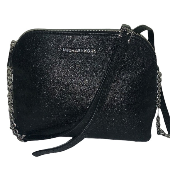 Michael Kors Handbags - Michael Kors black glitzy over the shoulder chain and leather strap